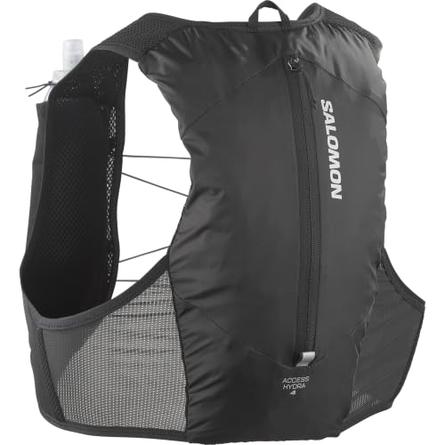 Salomon Hydra Access Vest 4 One Flask, Mochila hidratación Ligera, Bolsillos de Acceso rápido, Bebida Sencilla con SensiFit, Frasco 500ml para Carreras Cortas