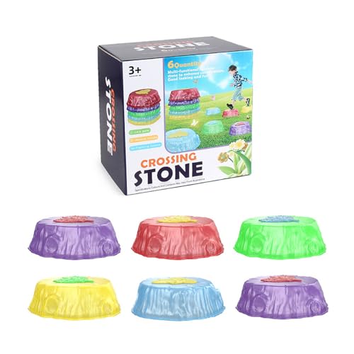 BEALIFE Bunte, leuchtende Trittsteine zum Spielen im Innen und Außenbereich, die im Dunkeln leuchten, und zum Training der Fußbalance für Kinder, 6 Stück BEALIFE Bunte, leuchtende Trittsteine zum Spielen im Innen und Außenbereich, die im Dunkeln leuchten, und zum Training der Fußbalance für Kinder, 6 Stück