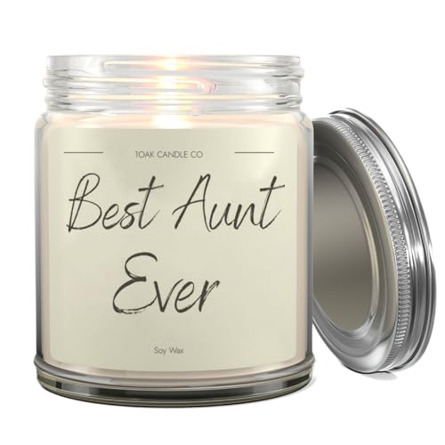 1OAK Aunt Candle - Best Aunt Gifts for Christmas from Niece Nephew - Vanilla Scented Candles - Best Auntie Ever Gifts for Women
