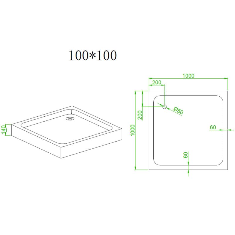 Belvit® Duschkabine Eckdusche 100x100x200 cm mit Schiebetüren | mit Duschwanne, 4 mm ESG Klarglas, verchromte Profile, Antikalk Nano Beschichtung, Duschabtrennung Eckeinstieg