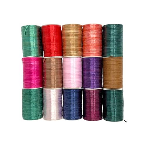 Pearlized Rayon Raffia Ribbon, 37 Colors Available, 1/4 Inch x 100 Yards (300 Feet), for Crafts, Home Decorations, Gift Box Packing, Wedding Decorations, Florist Bouquet, Christmas (Kraft) by Generic - Image 4
