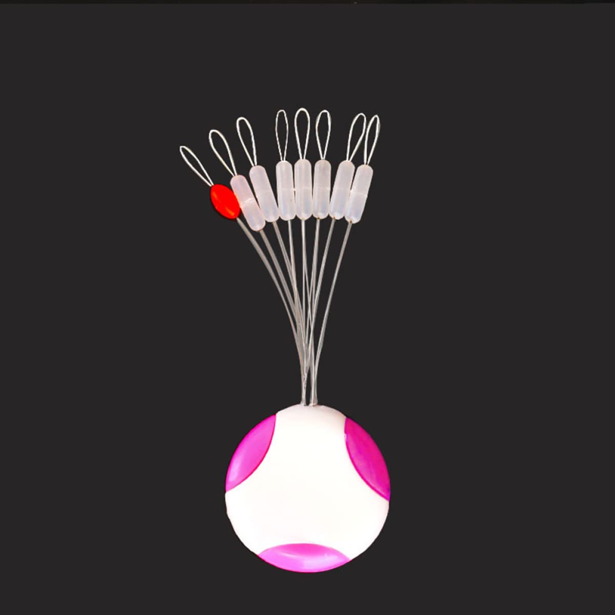 BESPORTBLE Tight Long Space Beans 10pcs Silicone Beans High Elasticity Attractive Detail Durable for Outdoor Fishing Activities