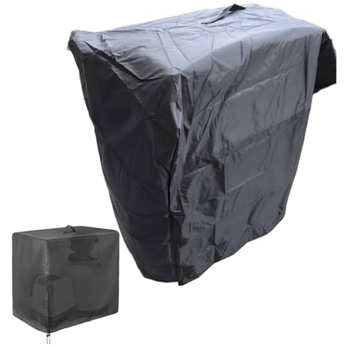 Sandfilterpumpenabdeckung, Poolpumpe Abdeckung, Sandfilterpumpe, Wasserdicht 420D Oxford-Stoffabdeckung Mit Verstellbarer Kordelzug Für Oberirdischer Pool 84 * 61 * 86 Cm