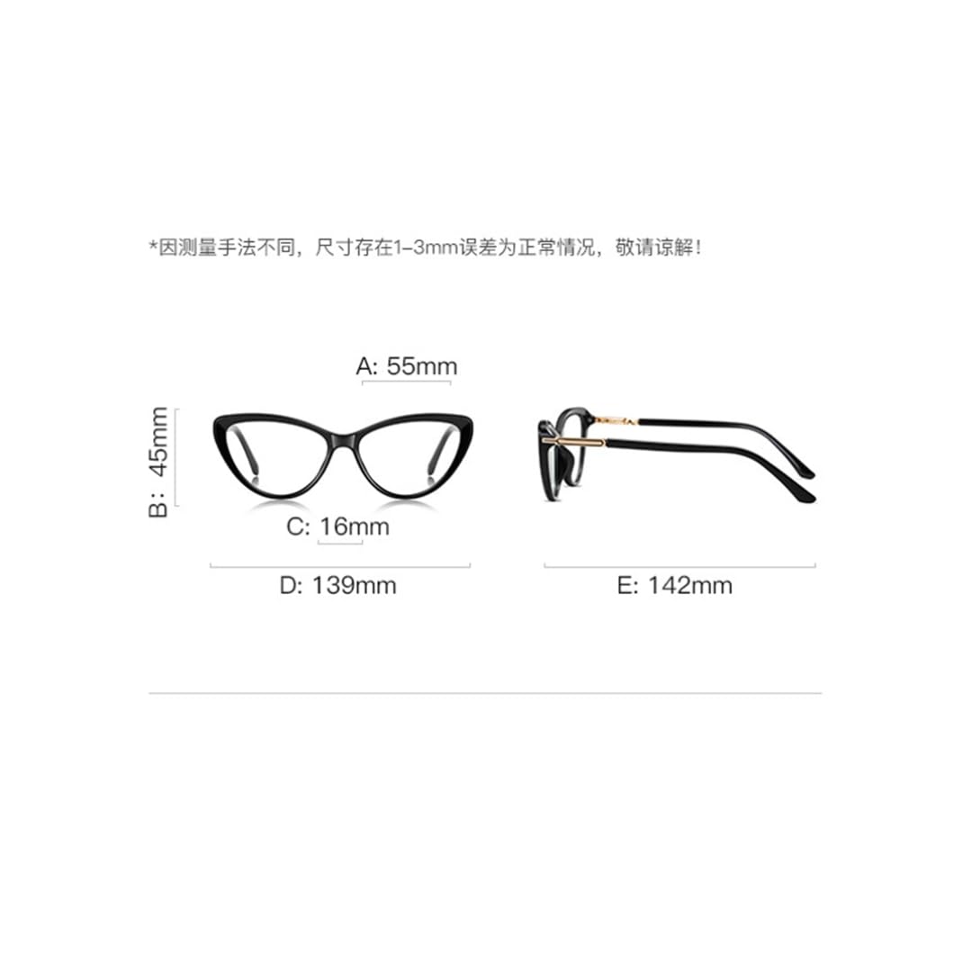 Damen-Sonnenbrillengestell im Cat-Eye-Stil