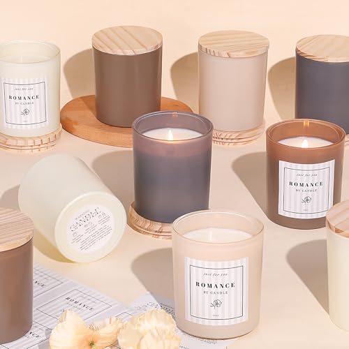 REISEN 12Pcs Assorted Black Candle Jars for Making...