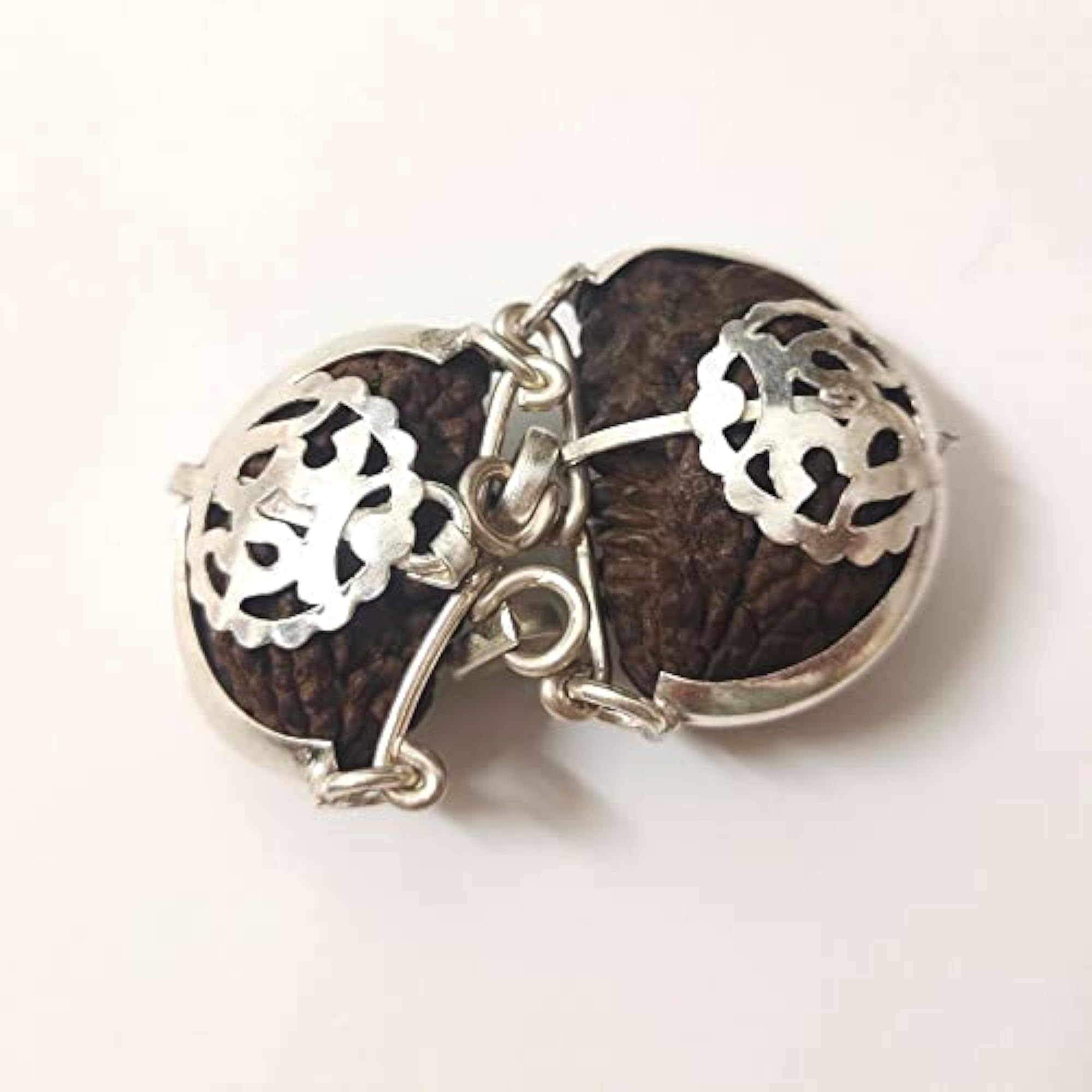 1 Mukhi Nepali Om Rudraksha Silver Plated Pendant, Spiritual Healing