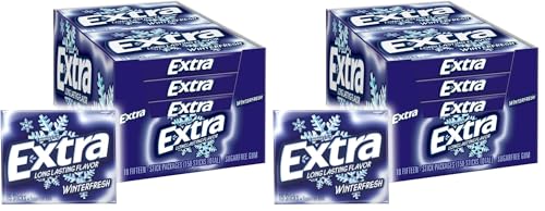 Image of EXTRA Winterfresh Sugar Free Chewing Gum Bulk Pack, Individually Wrapped Mint Gum for Fresh Breath, 15-Stick Packs, Cool Mint Flavor for School, Work & Travel (Pack of 20)