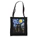 Starry Night Vincent van Gogh Famous Painting Black Cats Tote Bag