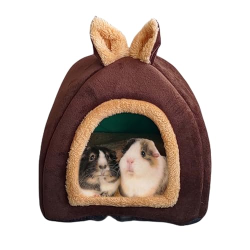 Cama para hámster - Cama para mascotas de 18 y 25 cm | Cueva de jaula suave y cálida, nido de jaula de erizo, hábitats de conejo extraíbles cómodos para el hogar, hámster de invierno antideslizante