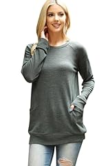Knit Front Pocket Long Sleeve Top - Dark Olive