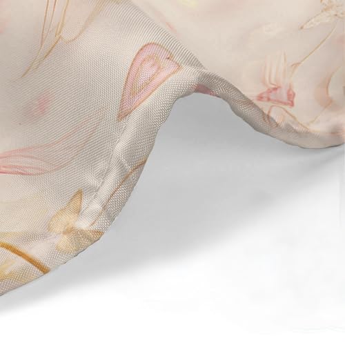 Rideau de douche imperméable lavable polyester or rose papillon cœur 180x200