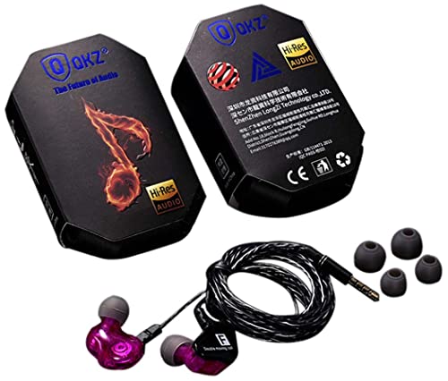Auriculares HQ Metal para HTC Desire 21 Pro Smartphone con Micro Kit Mano Libre de Alta Gama Universal Jack (Morado)