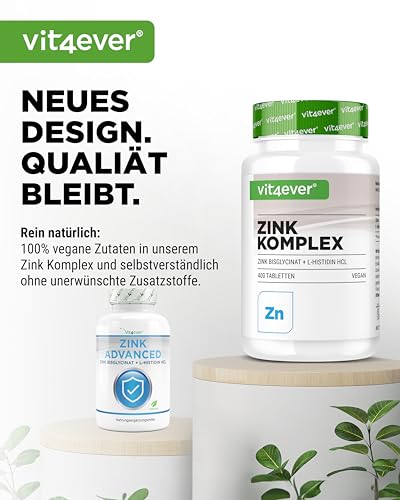 Zink Vit4ever 25 mg – 400 Tabletten Zinkbisglycinat