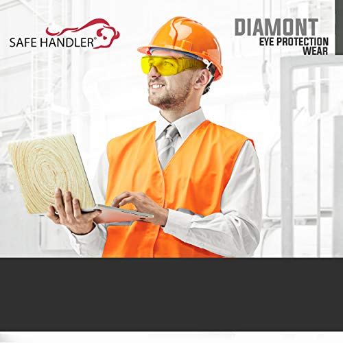 SAFE HANDLER Diamont Amber Vented Over Glasses Safety Glasses | Meets ANSI Z87.1, Impact Resistant Polycarbonate Lens (12 Pairs) by SAFE HANDLER - Image 6