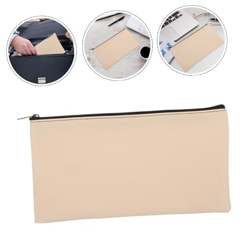 2Pcs PU Money Holder with Zipper Multi Functional Cash Pouch for Traveling Storage of Receipts and Documents Students and Professionals3