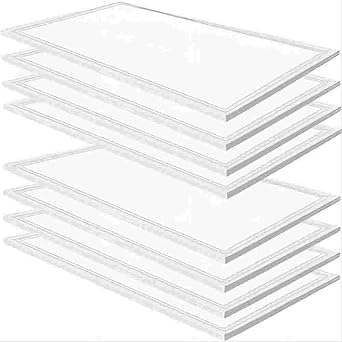 2x4 LED Flat Panel Light,8 Pack,7800LM LED Ceiling Light Fixture,0-10V Dimmable,5000K Daylight White Recessed Edge-Lit Troffer Fixture,ETL Certificated,110-277V AC