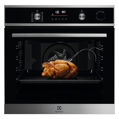 Electrolux EOC6P77X Horno Multifunción a vapor con Limpieza Pirolítica, 11 funciones, 45 programas automáticos, Cocción Uniforme multinivel, Sonda Térmica, Calentamiento Rápido, Display LED, Inox, A+
