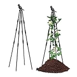 1PCS Garden Trellis for Climbing Plants Outdoor, 63" Rustproof PE Metal Tube with Plastic Coated Tower Tomato Cage,Plant Support Structures for Climbing Plants,Plant Tower for Climbing Vines,Flowers