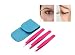 3 Premium Stainless Steel Eyebrow Tweezers with Leather Case, Tweezers Set with Slant, Straight and Pointed Tips - Precision Calibrated - Best Surgical Grade for Eyebrow, Ingrown Hair and Splinters
