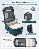 HPLQQ Handgepäck Rucksack 40x30x20 für Ryanair Reiserucksack Tagesrucksack – Ansicht 3