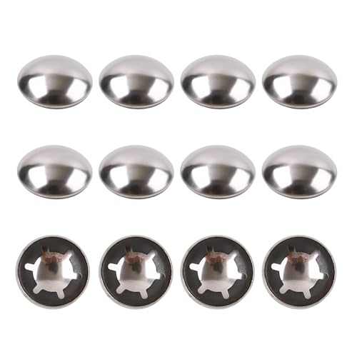 Vagocom 12Pcs Spring Steel Push On Pushnut Caps – 5/8″ Axle Fasteners – Zinc Plated – for Hand Trucks, Rolling Bins, Lawn Wagons – Ideal for Alternative Cotter Pins