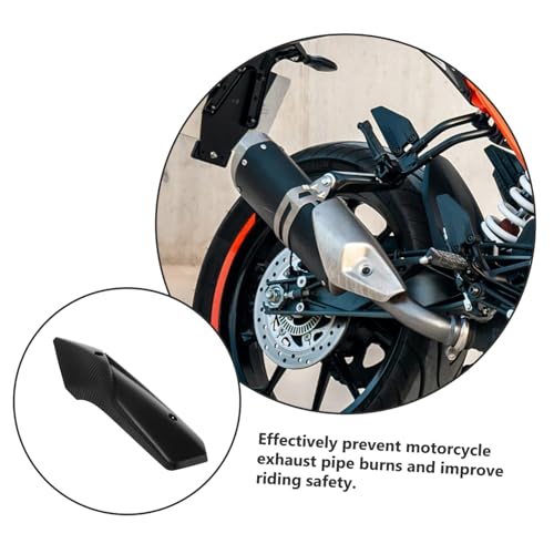 Protector térmico para escape de motocicleta SECFOU accesorio negro de protección calor y ABS 2