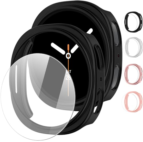 Fundas para Samsung Galaxy Watch 8 44mm que evitan arañazos en pantalla con película dura
