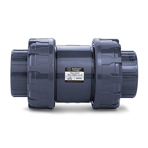 HYDROSEAL Sharkfellow 1 1/2’’ PVC True Union Ball Check Valve with Full