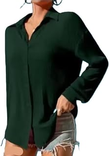 Yellowfab Industries Elegant Pretty Stylish Women’s Long Sleeve Solid Casual Shirt Price In India