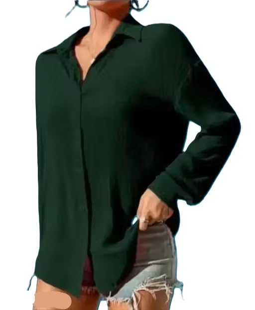 Pretty Stylish Women’s Long Sleeve Solid Casual Shirt-picture-54