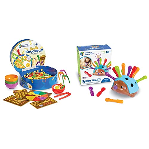 Learning Resources Noodle Knockout! Fine Motor Game & Spike The Fine Motor Hedgehog, Sensory, Fine Motor Toy, Hedgehog Toys For Toddler, Ages 18 Months+ #TOP27