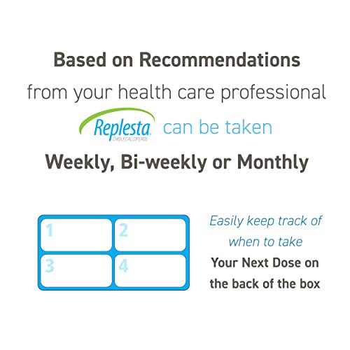 Replesta 50,000 Iu Vitamin D3 Cholecalciferol, For Vitamin D Deficiency, Once-Weekly Chewable Wafer, Non-Gmo, Natural Orange Flavor, 4 Count (Pack Of 1) #TOP4