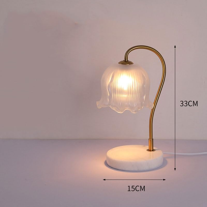 Lampe de table à gradation en marbre véritable et cire fondante - 2