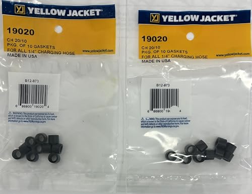 (2-10 Packs) Replacement for Yellow Jacket 19020 Replacement Gaskets 1/4