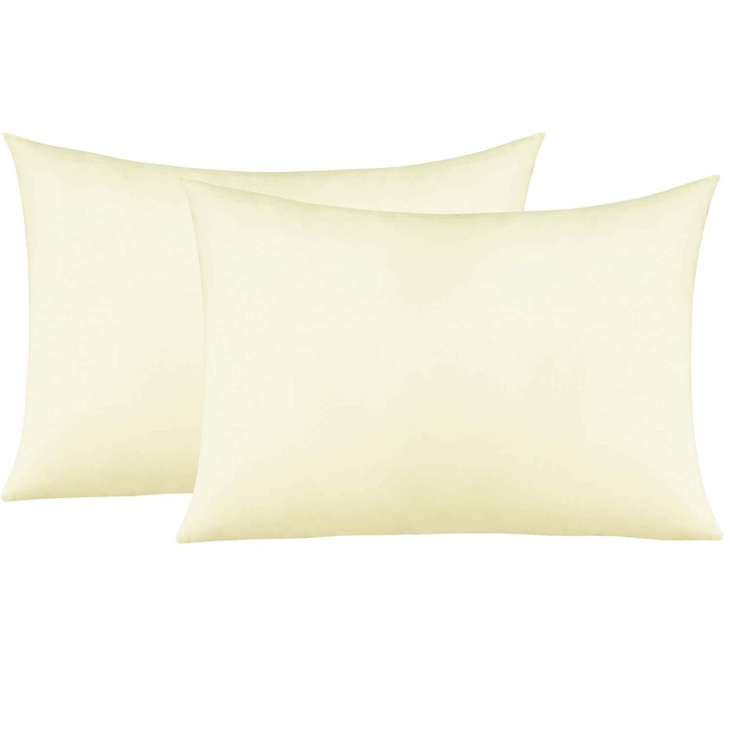 Toddler Travel Pillowcases 12 x 16 Inches - 2 Piece - Zipper Closure 100% Egyptian Cotton 400 Thread Count Soft &amp; Breathable Travel Pillowcases Wrinkle &amp; Fade Resistant - Off-White