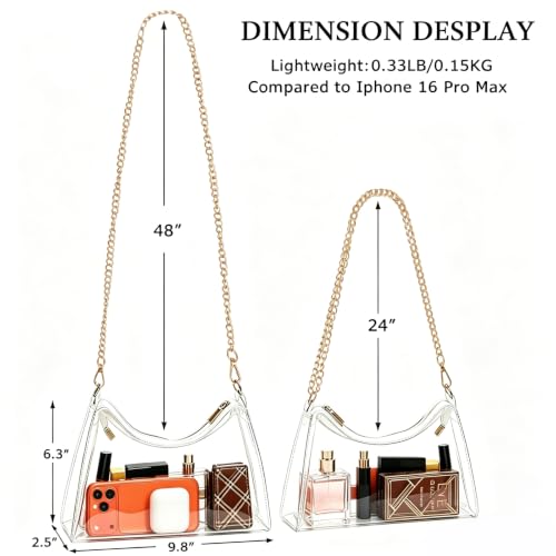 Image of Clear Bag for Stadium Events Women's Purse Handbags Small Purse shoulder bag Crossbody Bag