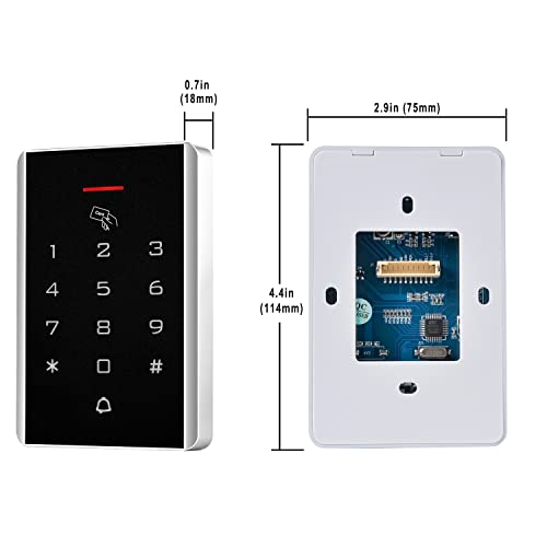 image for toncont Door Access Control Keypad, 125KHz Proximity ID Card Access Co