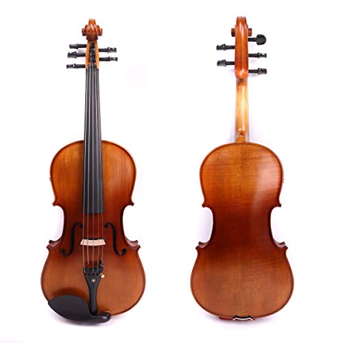 Yinfente 4/4 Violin 5 String Electric Violin Full Size Maple Spruce Wood Big Jack Ebony Wood Violin Parts Sweet Sound #TOP1