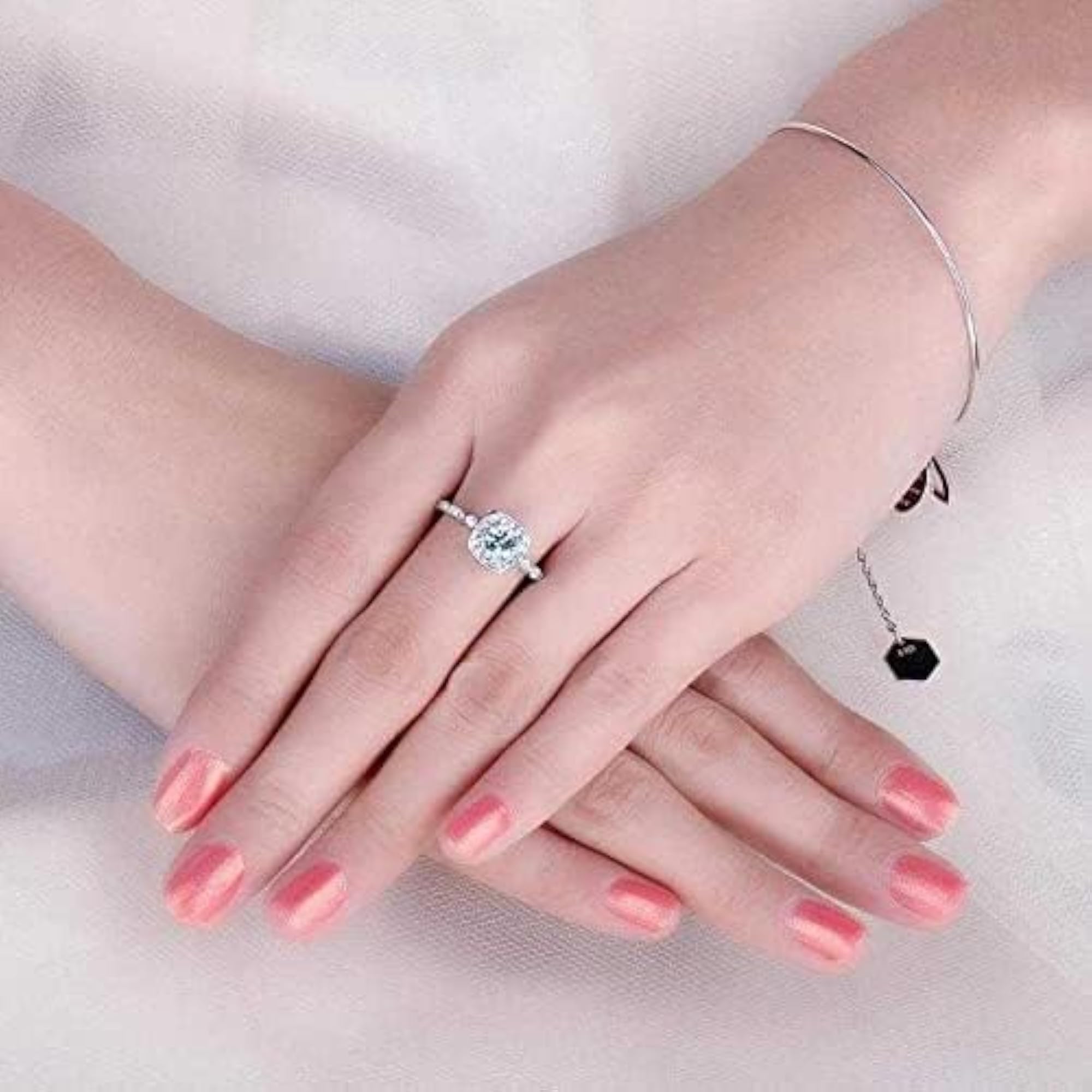 Bling Queen Sky Topaz Cut Silver Plated Jewelry Set