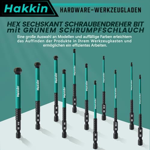 Embouts hexagonaux longs Hakkin tête sphérique pour visser dans les angles