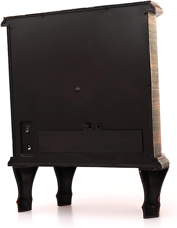 LED Fireplace Lantern Decorative Flameless Log Fire Effect Vintage Lamp Battery USB Operated Table Light Decoration for Indoor Outdoor