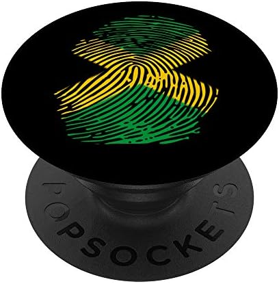 Jamaican Jamaica Flag Fingerprint Reggae PopSockets PopGrip: Swappable Grip for Phones & Tablets