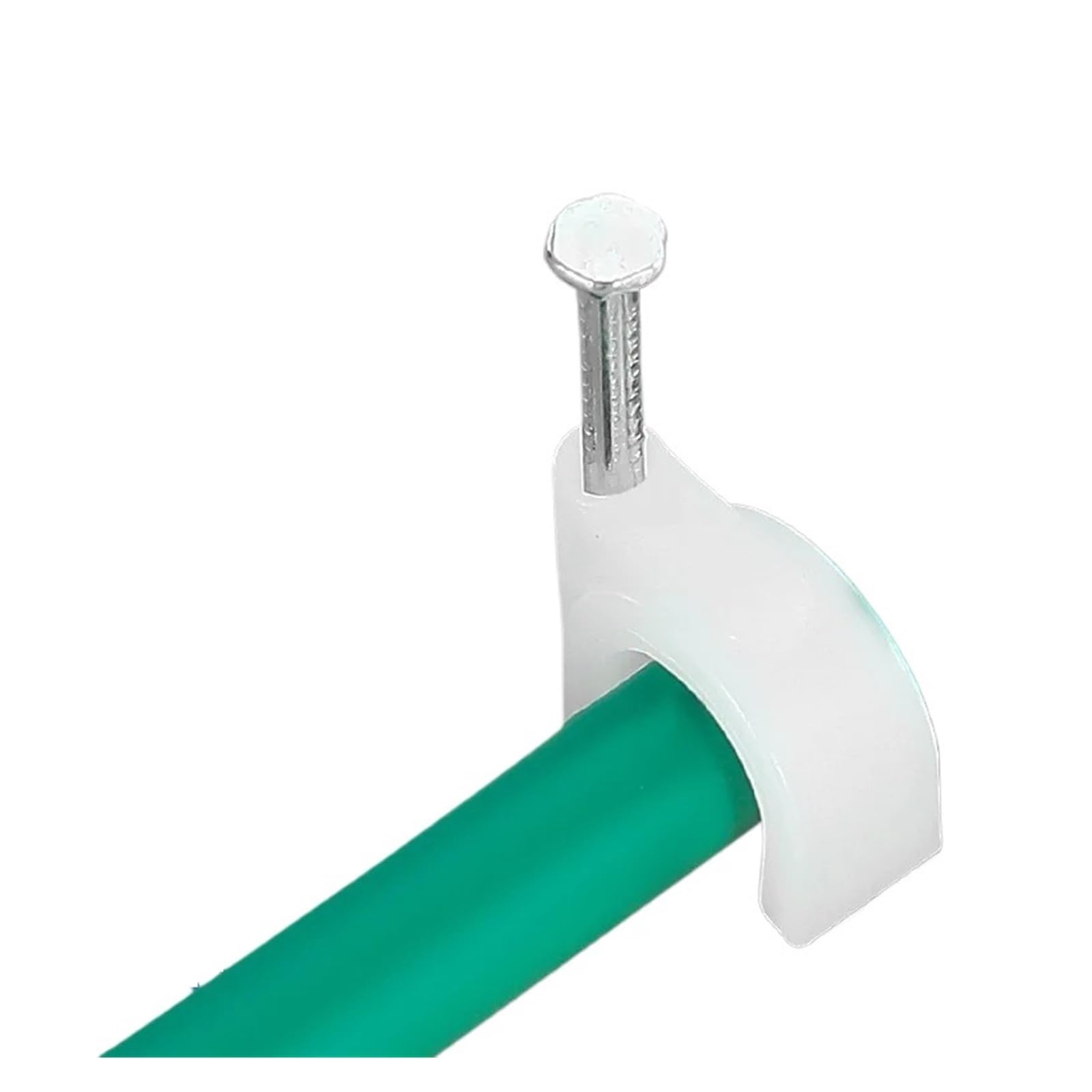 Clips de câble Ronds Attaches de câble rondes en fil d'acier et plastique(18mm 50 tablets/pack)