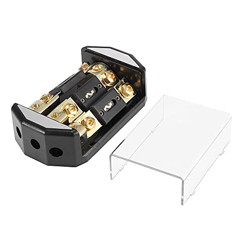 X Autohaux Car Stereo Audio Inline Anl Fuse Holder 3 Way With Fuse 1 X 0Ga 3 X 4Ga Distribution Block #TOP5