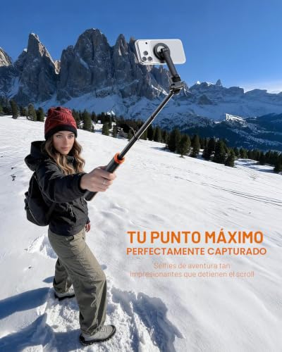 Trípode de 62 pulgadas con soporte giratorio de 360 grados e imán para smartphone de viaje 3