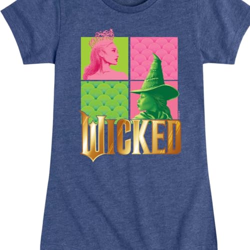 HYBRID APPAREL Wicked - Glinda and Elphaba Logo - Girls Toddler and Youth Fitted Short Sleeve Graphic Tee3