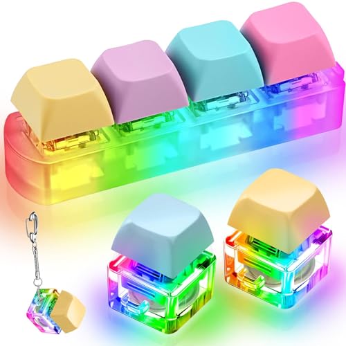 3 Pcs Decompression Toys Keyboard Clicker Fidget Clicker Keyboard Fidget Keychain Stress Relief Toys Stress Relief Pass the Time Stress Relief Gift for Adults
