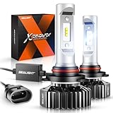 9005/HB3 LED High Beam Headlight Bulbs Conversion Kit, DOT Approved, SEALIGHT X1 Series 9145/H10 Fog Light Bulbs - Xenon White 6000K (Pack of 2)