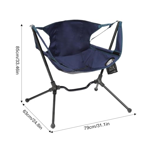 Chaise de camping oscillante avec dossier ergonomique stable - 3