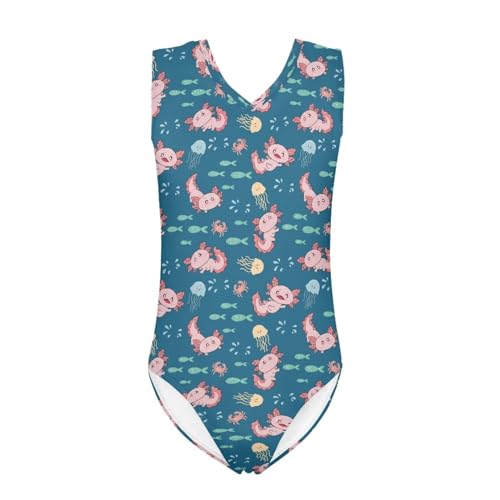 3-10T Girls Gymnastics Leotards Toddler Kids Athletic Dancewear Butterfly Print Dance Unitards